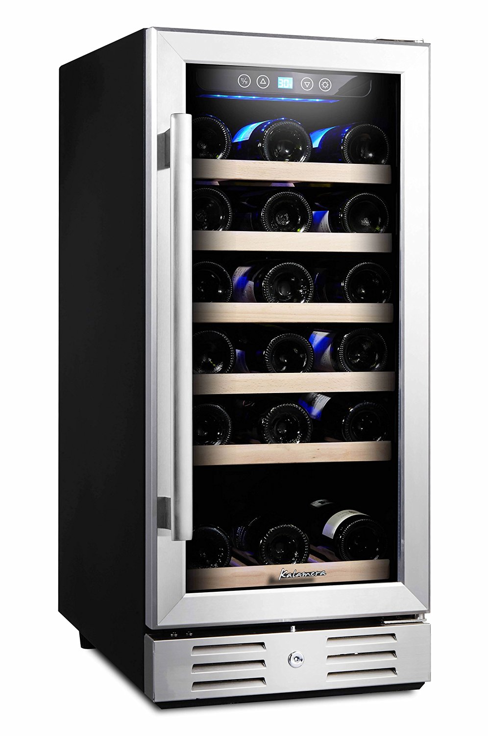 Kalamera 30 Bottle Built In Or Freestanding Wine Refrigerator Review Coolervino 2224